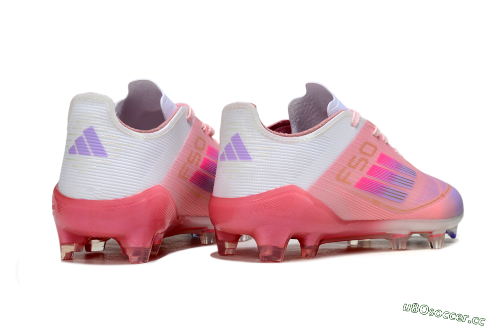 Kids Adidas F50 Elite FG Firm Ground Low-Tops Football Boots - Pink/Blush Pink/Soft Lavender 5