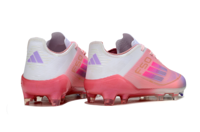 Kids Adidas F50 Elite FG Firm Ground Low-Tops Football Boots - Pink/Blush Pink/Soft Lavender