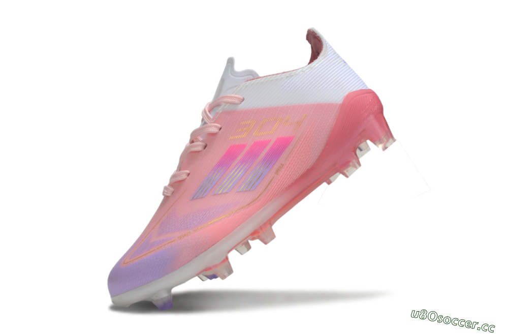 Kids Adidas F50 Elite FG Firm Ground Low-Tops Football Boots - Pink/Blush Pink/Soft Lavender 4