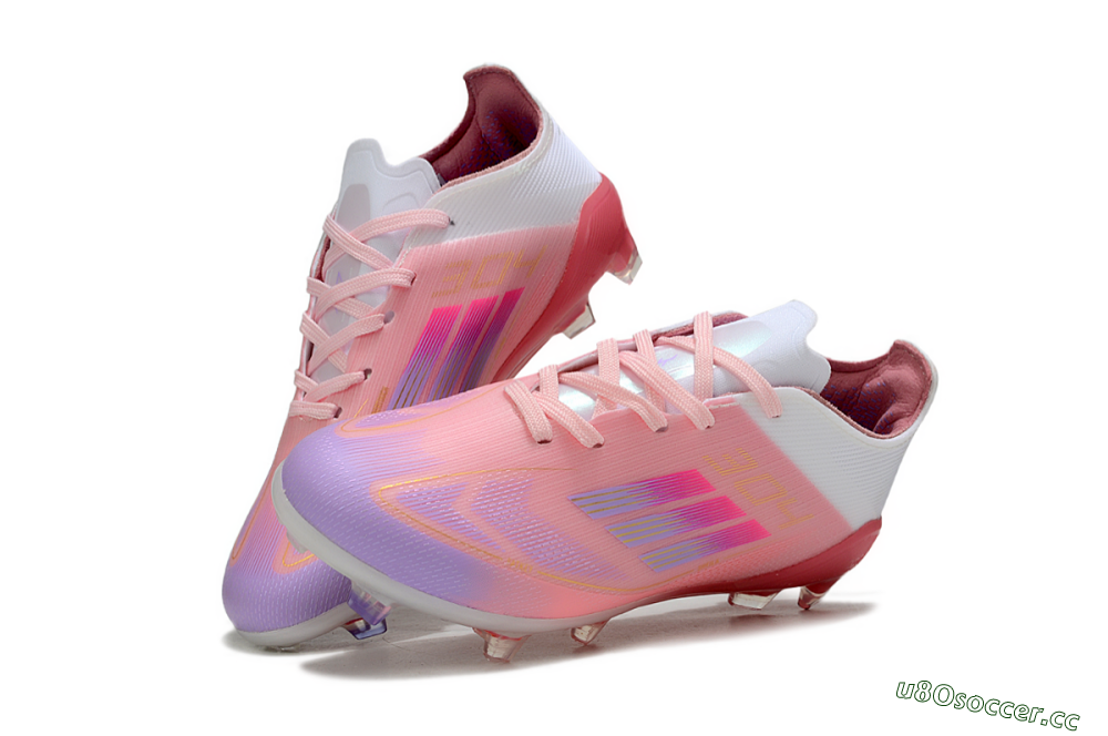Kids Adidas F50 Elite FG Firm Ground Low-Tops Football Boots - Pink/Blush Pink/Soft Lavender 0