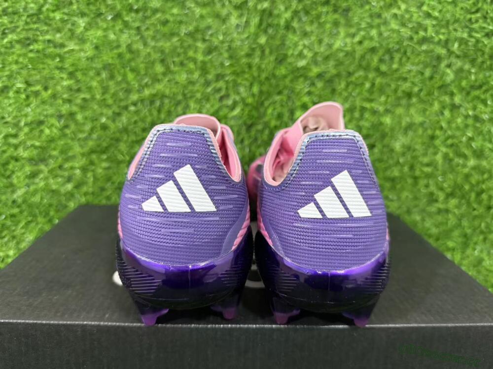 Men's Adidas F50 Elite FG Firm Ground Low-Tops Football Boots - Pink/Vibrant Violet/Soft Lilac