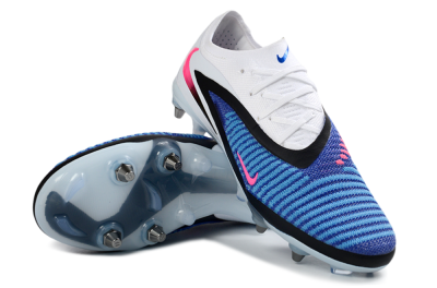 Men's Nike Phantom 6 Elite Low SG Soft Ground Low-Tops Football Boots - Blue/Electric Blue/Neon Pink