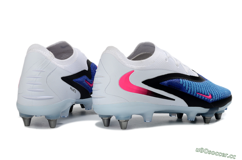 Men's Nike Phantom 6 Elite Low SG Soft Ground Low-Tops Football Boots - Blue/Electric Blue/Neon Pink 6