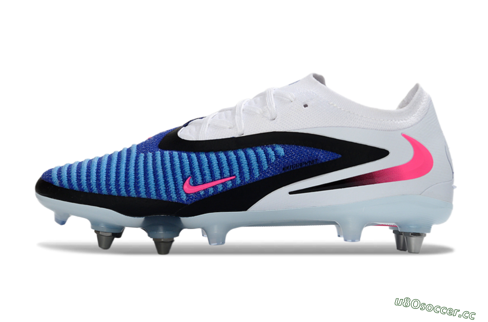 Men's Nike Phantom 6 Elite Low SG Soft Ground Low-Tops Football Boots - Blue/Electric Blue/Neon Pink 0