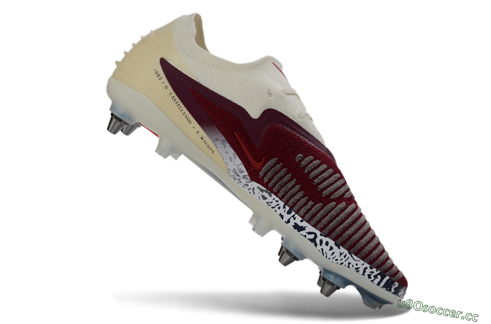 Men's Nike Phantom 6 Elite Low SG Soft Ground Low-Tops Football Boots - Crimson/Ivory/Jet Black 4