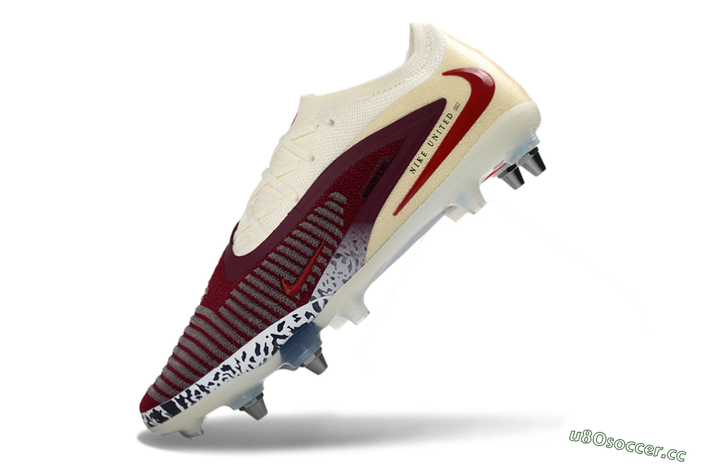 Men's Nike Phantom 6 Elite Low SG Soft Ground Low-Tops Football Boots - Crimson/Ivory/Jet Black 5