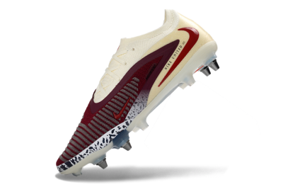 Men's Nike Phantom 6 Elite Low SG Soft Ground Low-Tops Football Boots - Crimson/Ivory/Jet Black