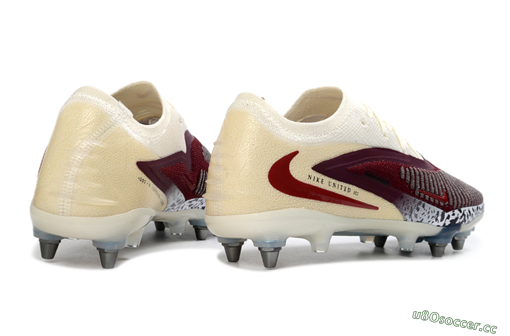 Men's Nike Phantom 6 Elite Low SG Soft Ground Low-Tops Football Boots - Crimson/Ivory/Jet Black 6