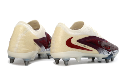 Men's Nike Phantom 6 Elite Low SG Soft Ground Low-Tops Football Boots - Crimson/Ivory/Jet Black