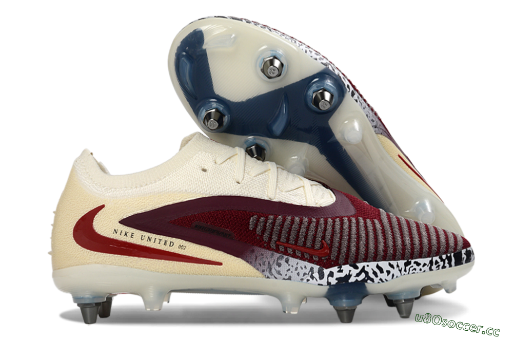 Men's Nike Phantom 6 Elite Low SG Soft Ground Low-Tops Football Boots - Crimson/Ivory/Jet Black 2