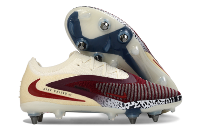 Men's Nike Phantom 6 Elite Low SG Soft Ground Low-Tops Football Boots - Crimson/Ivory/Jet Black