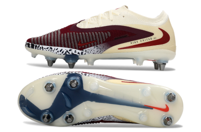 Men's Nike Phantom 6 Elite Low SG Soft Ground Low-Tops Football Boots - Crimson/Ivory/Jet Black