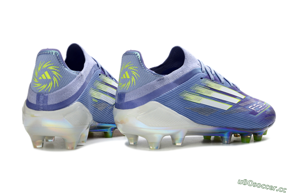 Men's Adidas F50 Elite AG Artificial Grass Low-Tops Football Boots - Blue/Electric Blue/Shimmering Green 6