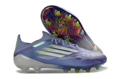 Men's Adidas F50 Elite AG Artificial Grass Low-Tops Football Boots - Blue/Electric Blue/Shimmering Green