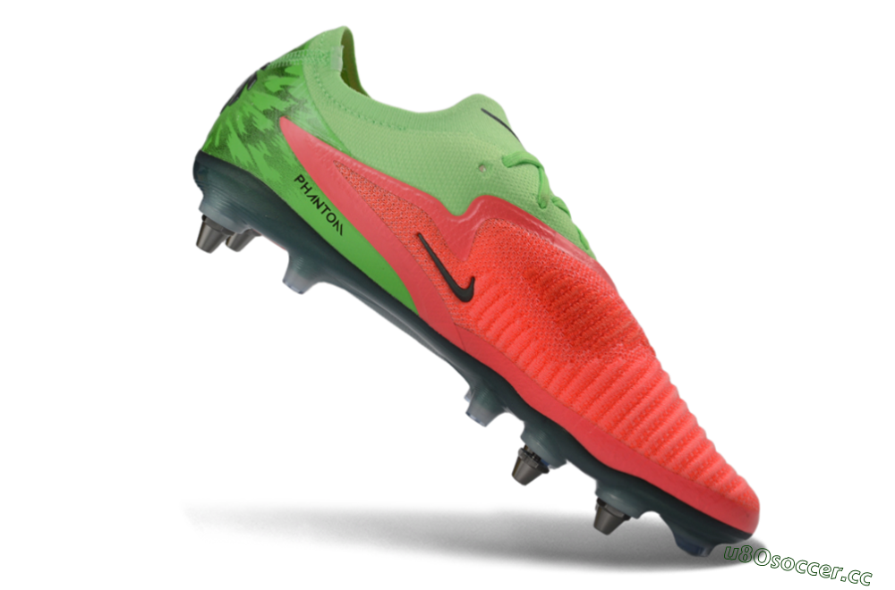 Men's Nike Phantom 6 Elite Low SG Soft Ground Low-Tops Football Boots - Green/Neon Green/Flame Orange 4