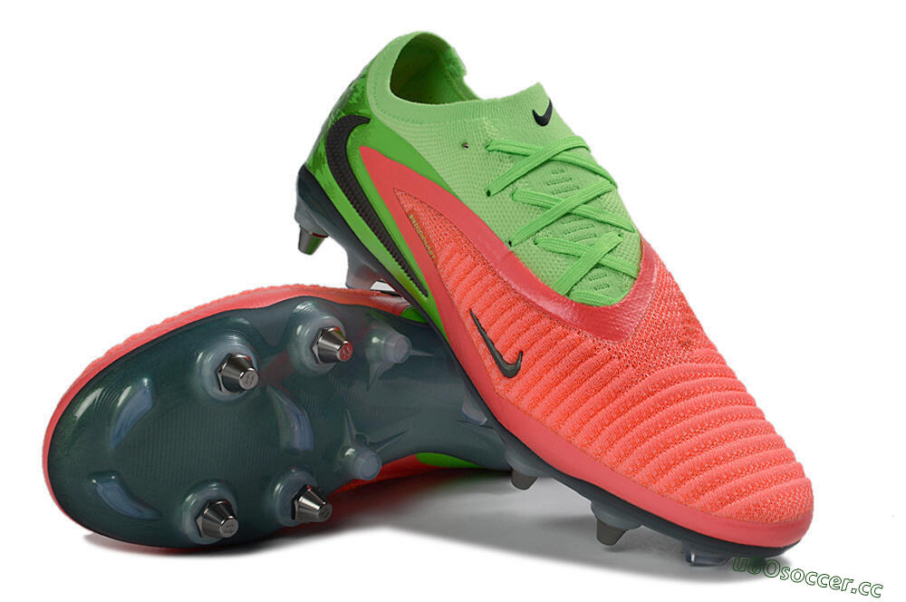 Men's Nike Phantom 6 Elite Low SG Soft Ground Low-Tops Football Boots - Green/Neon Green/Flame Orange 3