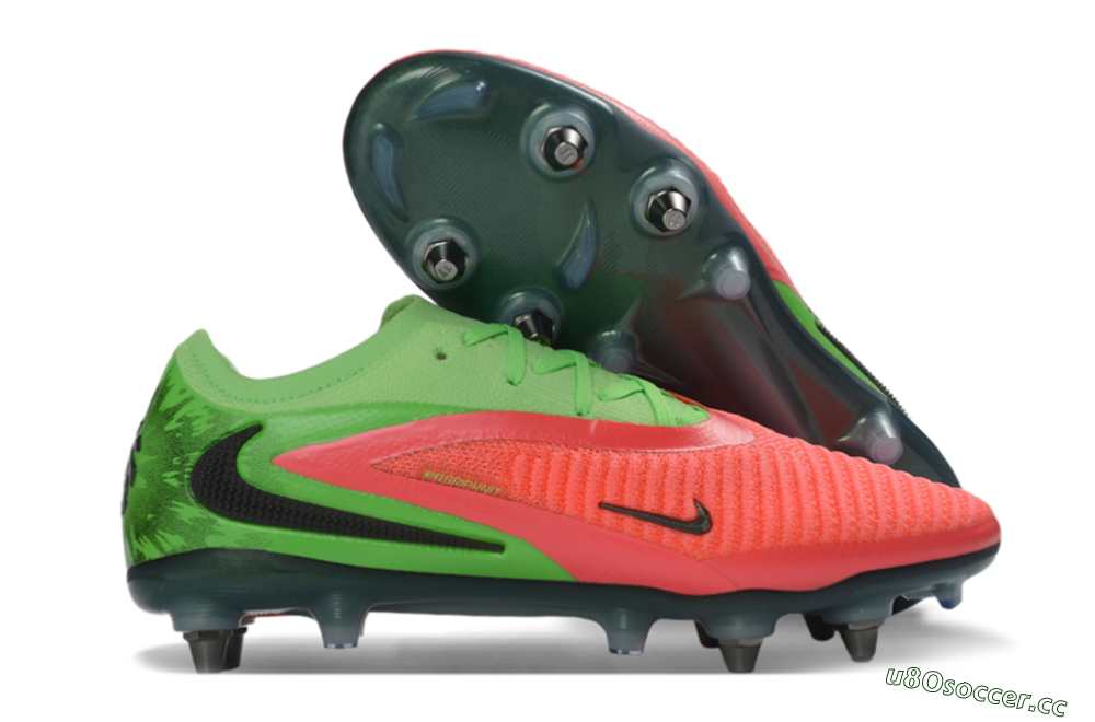 Men's Nike Phantom 6 Elite Low SG Soft Ground Low-Tops Football Boots - Green/Neon Green/Flame Orange 2