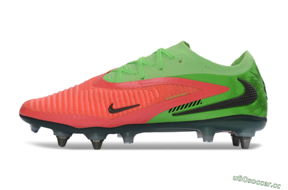 Men's Nike Phantom 6 Elite Low SG Soft Ground Low-Tops Football Boots - Green/Neon Green/Flame Orange 0