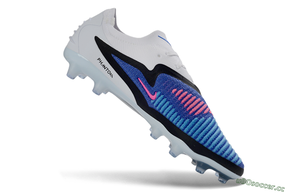 Men's Nike Phantom 6 Elite Low AG Artificial Grass Low-Tops Football Boots - Blue/Electric Blue/Neon Pink 4