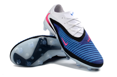 Men's Nike Phantom 6 Elite Low AG Artificial Grass Low-Tops Football Boots - Blue/Electric Blue/Neon Pink