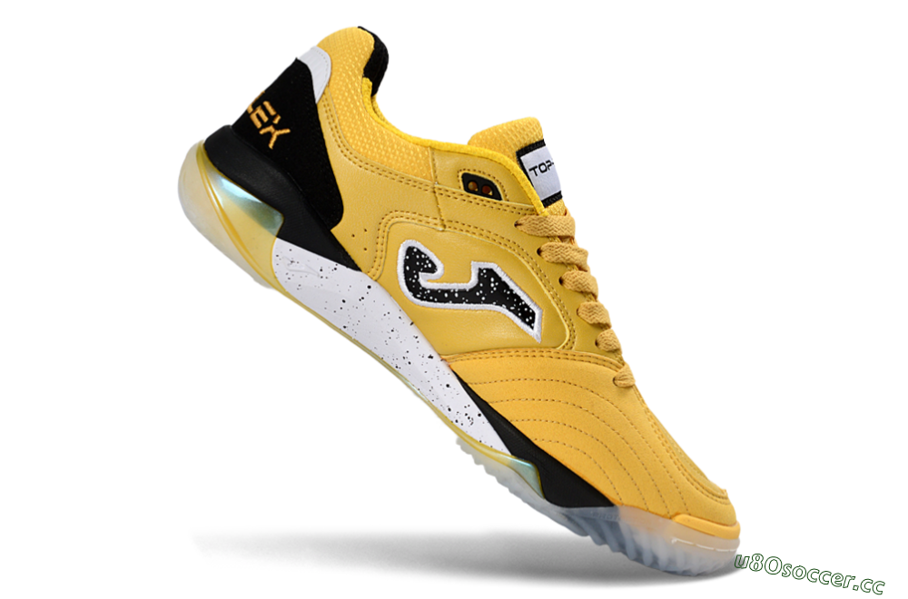 Men's Joma Top Flex IC Indoor & Futsal Low-Tops Football Shoes - Yellow/Black/White 4
