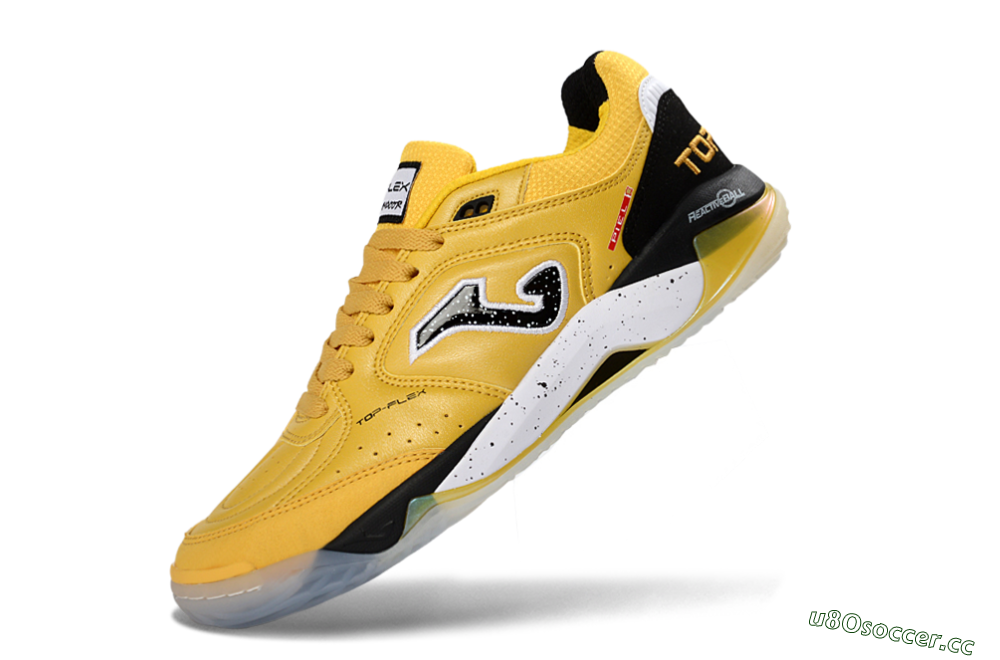 Men's Joma Top Flex IC Indoor & Futsal Low-Tops Football Shoes - Yellow/Black/White 5