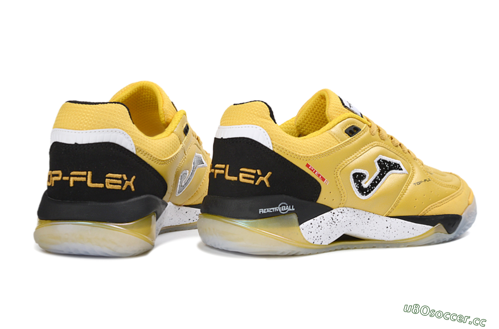 Men's Joma Top Flex IC Indoor & Futsal Low-Tops Football Shoes - Yellow/Black/White 6