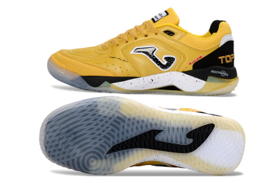 Men's Joma Top Flex IC Indoor & Futsal Low-Tops Football Shoes - Yellow/Black/White