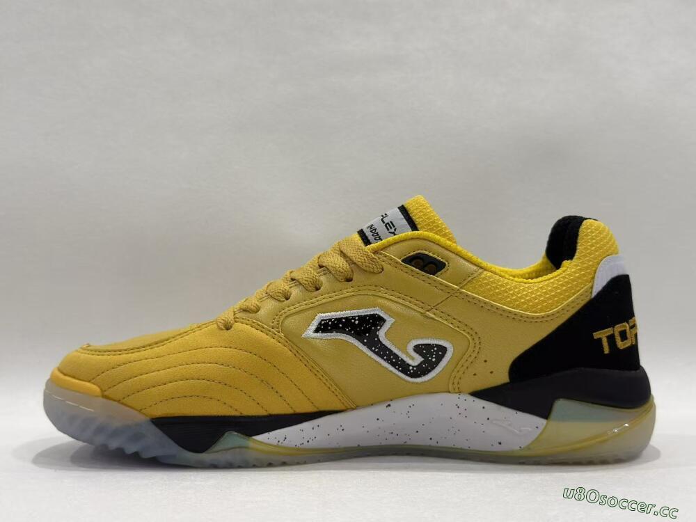 Men's Joma Top Flex IC Indoor & Futsal Low-Tops Football Shoes - Yellow/Black/White