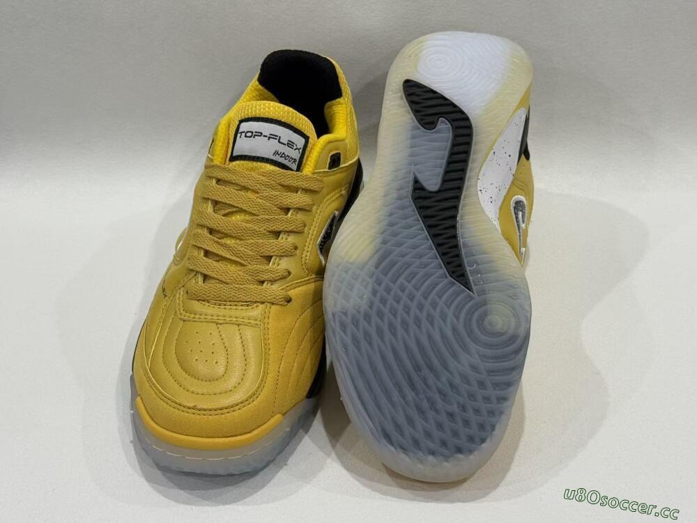 Men's Joma Top Flex IC Indoor & Futsal Low-Tops Football Shoes - Yellow/Black/White