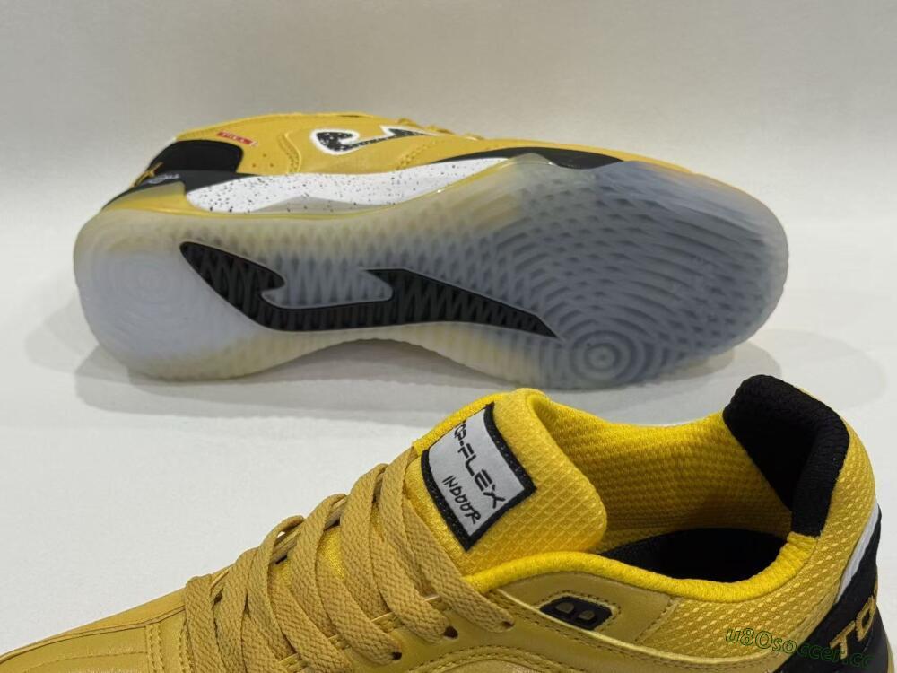 Men's Joma Top Flex IC Indoor & Futsal Low-Tops Football Shoes - Yellow/Black/White