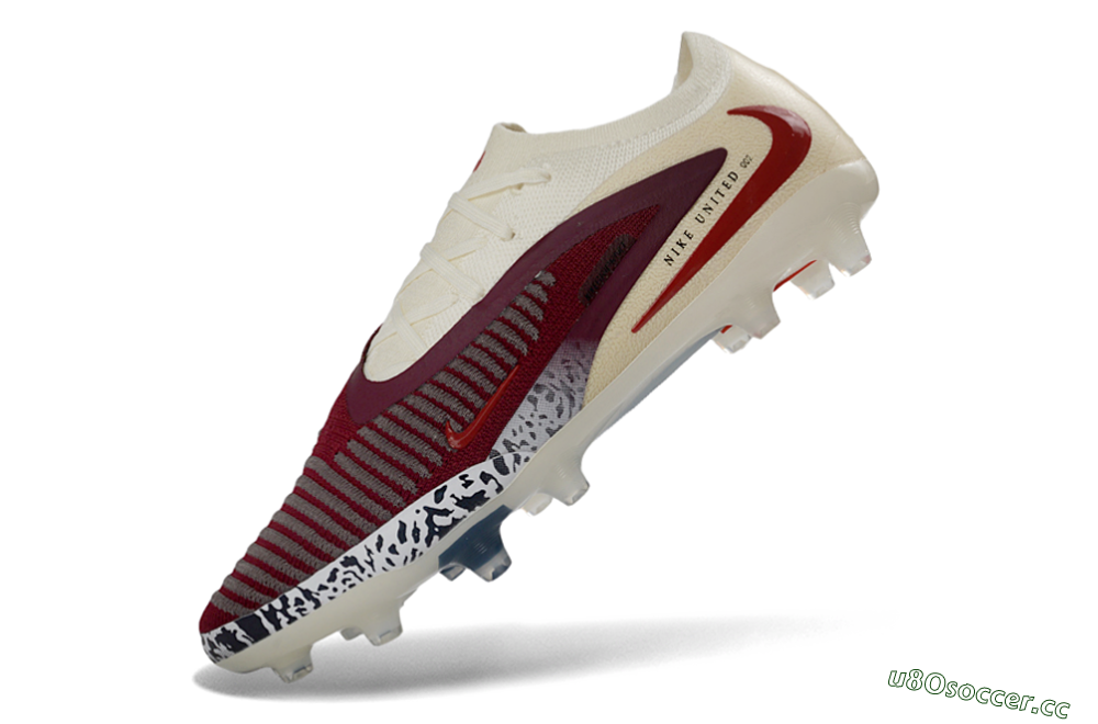 Men's Nike Phantom 6 Elite Low AG Artificial Grass Low-Tops Football Boots - Crimson/Cream/Deep Blue 5