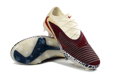 Men's Nike Phantom 6 Elite Low AG Artificial Grass Low-Tops Football Boots - Crimson/Cream/Deep Blue