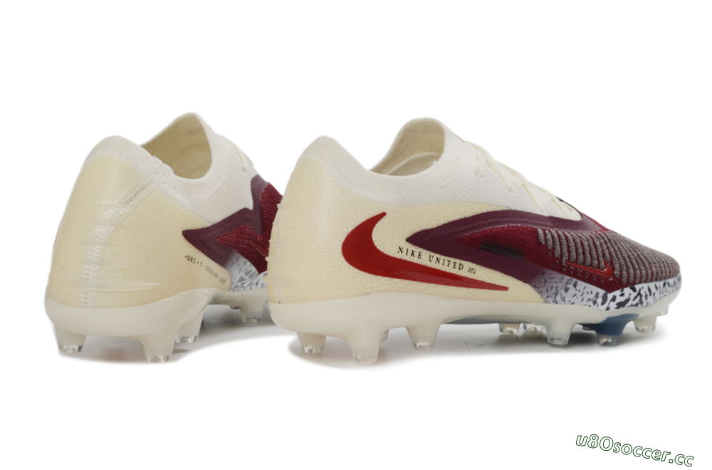 Men's Nike Phantom 6 Elite Low AG Artificial Grass Low-Tops Football Boots - Crimson/Cream/Deep Blue 6