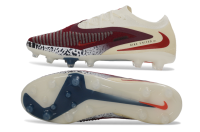 Men's Nike Phantom 6 Elite Low AG Artificial Grass Low-Tops Football Boots - Crimson/Cream/Deep Blue