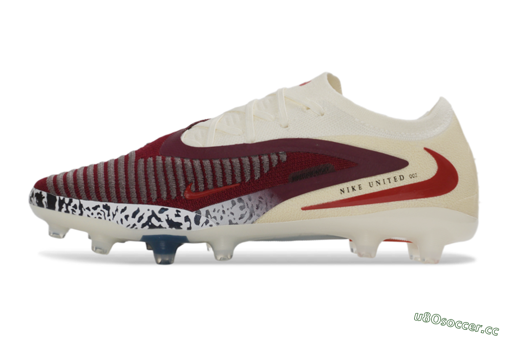 Men's Nike Phantom 6 Elite Low AG Artificial Grass Low-Tops Football Boots - Crimson/Cream/Deep Blue 0