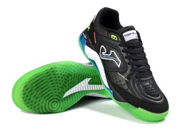 Men's Joma Top Flex IC Indoor & Futsal Low-Tops Football Shoes - Black/Fluorescent Green/Blue