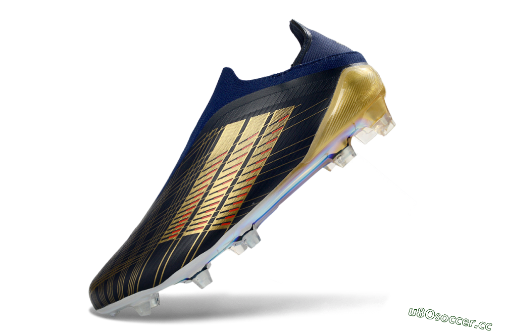 Men's Adidas F50 Elite Laceless FG Firm Ground Low-Tops Football Boots - Navy/Gold/Crimson 5