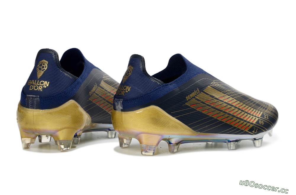Men's Adidas F50 Elite Laceless FG Firm Ground Low-Tops Football Boots - Navy/Gold/Crimson 6
