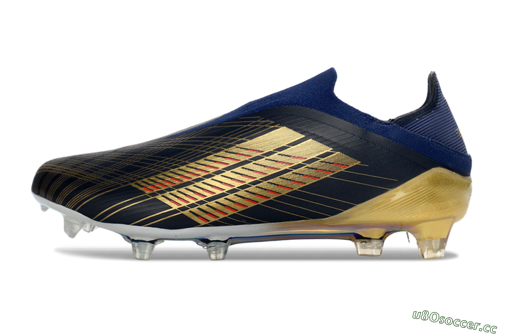 Men's Adidas F50 Elite Laceless FG Firm Ground Low-Tops Football Boots - Navy/Gold/Crimson 0