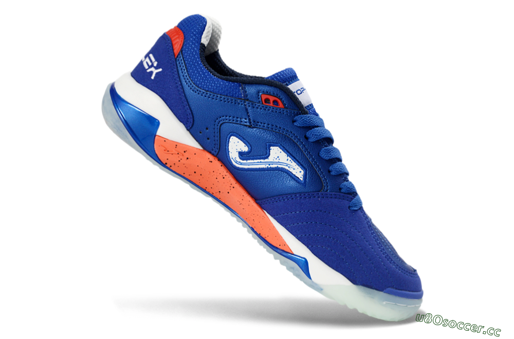 Men's Joma Top Flex IC Indoor & Futsal Low-Tops Football Shoes - Blue/Electric Orange/Deep Blue 4