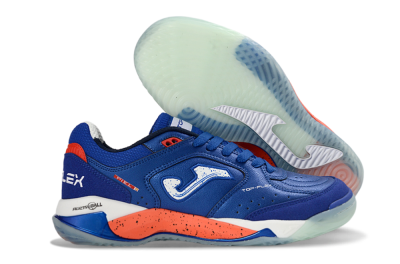 Men's Joma Top Flex IC Indoor & Futsal Low-Tops Football Shoes - Blue/Electric Orange/Deep Blue