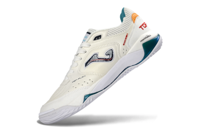 Men's Joma Top Flex IC Indoor & Futsal Low-Tops Football Shoes - White/Ocean Blue/Fiery Orange