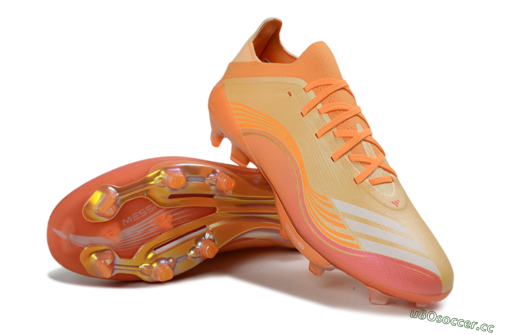 Men's Adidas F50 Elite Lightstrike Pro FG Firm Ground Low-Tops Football Boots - Orange/Sunset Glow/Solar Flare 3