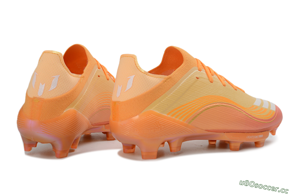 Men's Adidas F50 Elite Lightstrike Pro FG Firm Ground Low-Tops Football Boots - Orange/Sunset Glow/Solar Flare 6