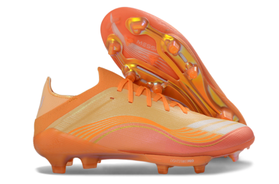 Men's Adidas F50 Elite Lightstrike Pro FG Firm Ground Low-Tops Football Boots - Orange/Sunset Glow/Solar Flare