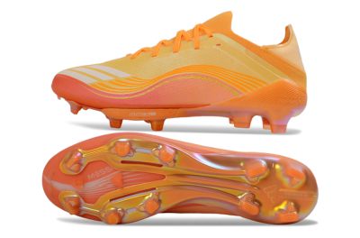 Men's Adidas F50 Elite Lightstrike Pro FG Firm Ground Low-Tops Football Boots - Orange/Sunset Glow/Solar Flare