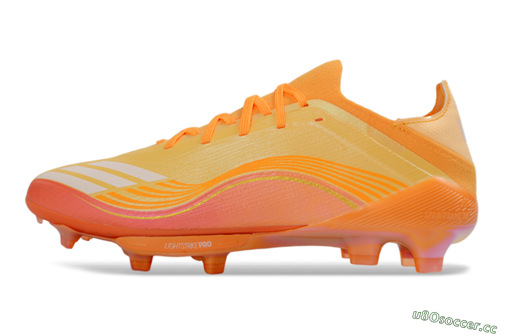 Men's Adidas F50 Elite Lightstrike Pro FG Firm Ground Low-Tops Football Boots - Orange/Sunset Glow/Solar Flare 0