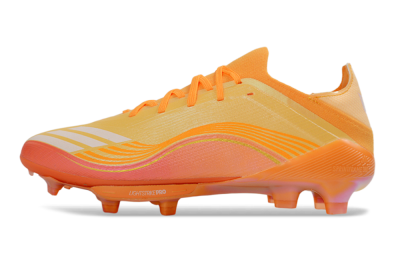 Men's Adidas F50 Elite Lightstrike Pro FG Firm Ground Low-Tops Football Boots - Orange/Sunset Glow/Solar Flare