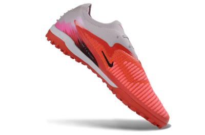 Unisex Nike Phantom 6 Elite Low TF Artificial Turf Low-Tops Football Shoes - Red/Bright Coral/Soft Gray